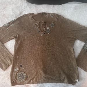 Kenzo Mens Linen Floral Sweatshirt